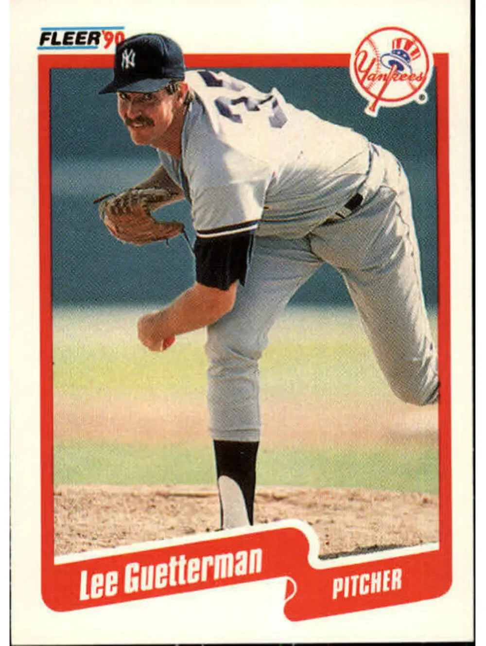 1990 Lee Guetterman Fleer Baseball Card #443